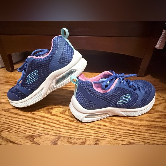 GIRLS' SKECHERS LITTLE KID & BIG KID MICROSPEC MAX AIR RUNNING SHOES size 1.5 - Picture 1 of 13